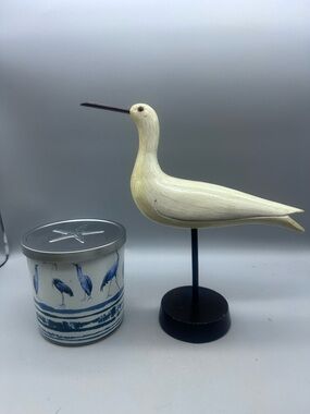 Sun and Sea blue Orchid candle Shoreline wooden bird set